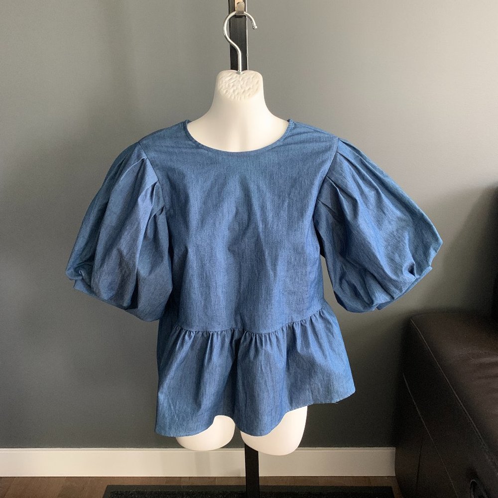 Selected Femme Flowy-Sleeved Blouse